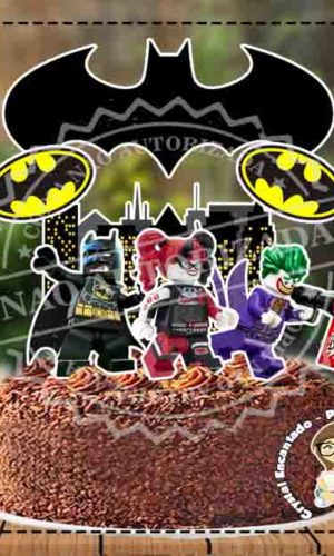 TOPO DE BOLO LEGO BATMAN - REF 1224 ARQUIVO DIGITAL