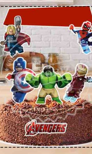 TOPO DE BOLO LEGO MARVEL 00- ARQUIVO DIGITAL