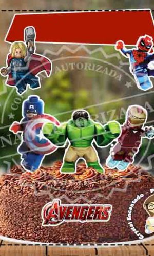 TOPO DE BOLO LEGO MARVEL - REF 1228 ARQUIVO DIGITAL