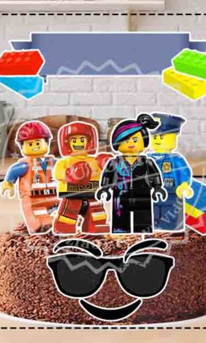 TOPO DE BOLO LEGO MOVIE - ARQUIVO DIGITAL