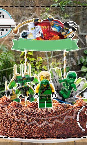 Topo de Bolo Lego Ninjago Lloyd - Ref 2160 Arquivo Digital