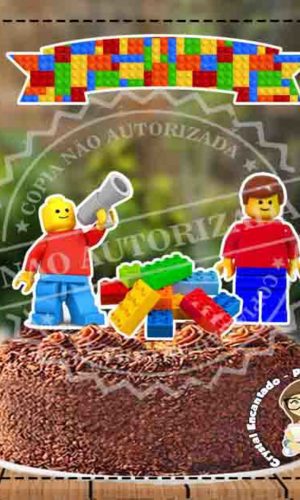 TOPO DE BOLO LEGO - REF 1221 ARQUIVO DIGITAL