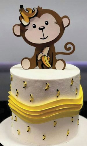 Topo de Bolo Macaco Arquivo de Corte