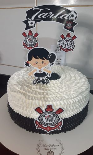 TOPO DE BOLO MENINA MASCOTE DE TIME (ARQUIVO DE CORTE)