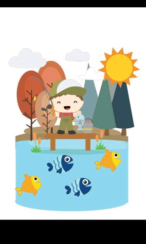 Topo de Bolo Menino Pescador+4 ARQUIVOS A SUA ESCOLHA