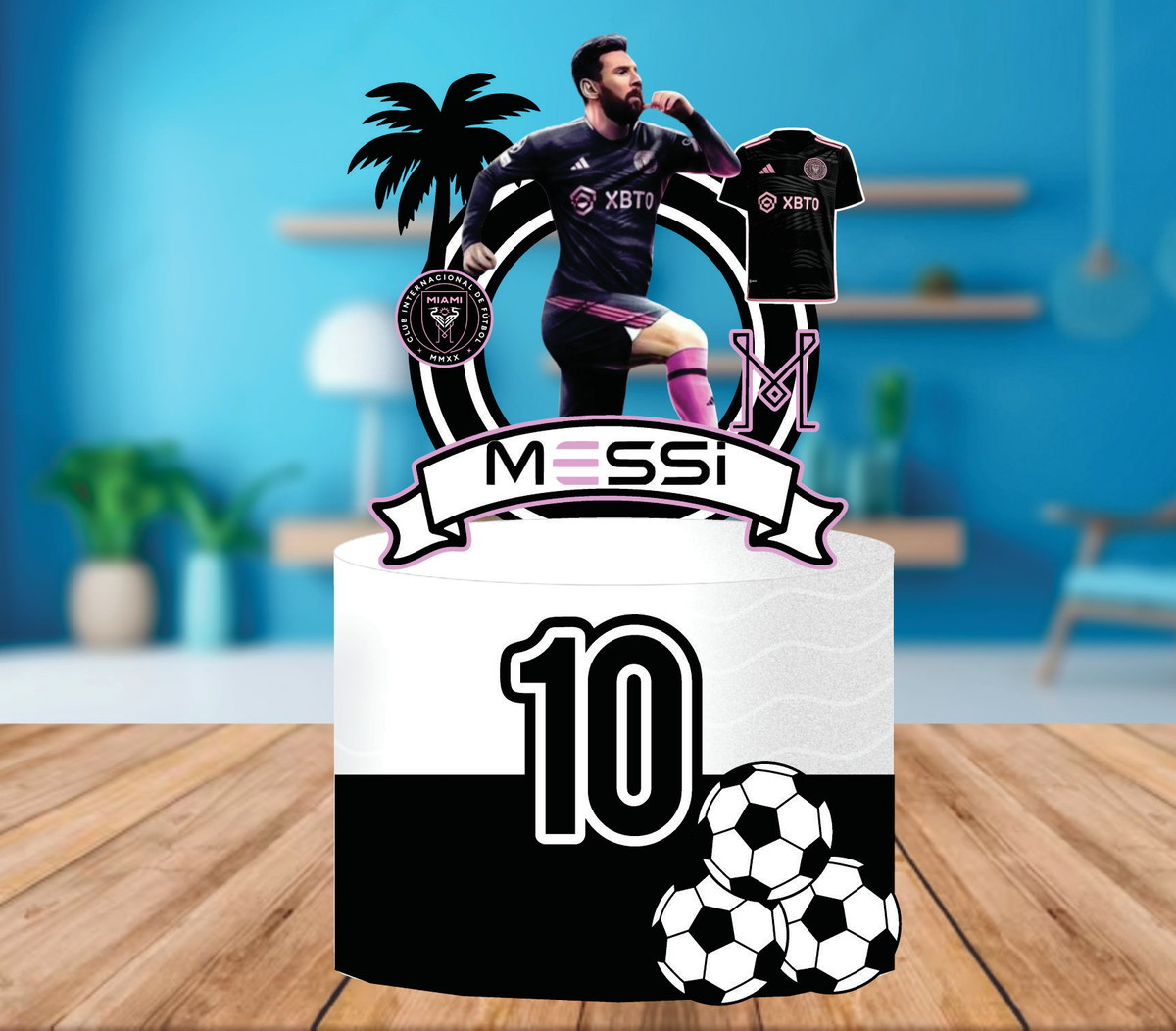 Topo de Bolo Messi Inter Miami