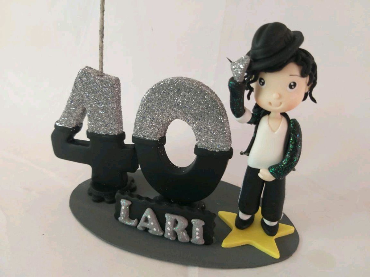 Topo de bolo Michael Jackson - Imagem 3