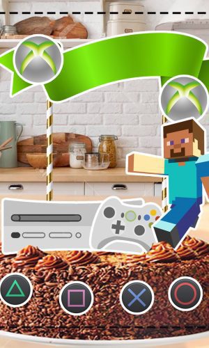 TOPO DE BOLO MINECRAFT - ARQUIVO DIGITAL