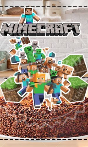 TOPO DE BOLO MINECRAFT - ARQUIVO DIGITAL