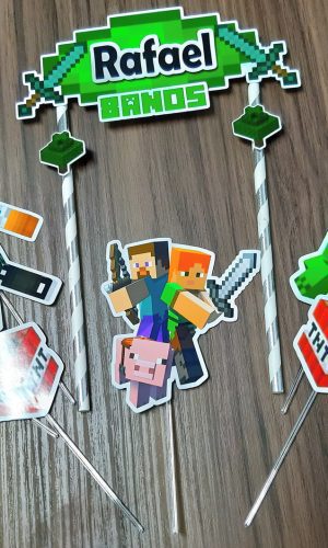 TOPO DE BOLO MINECRAFT