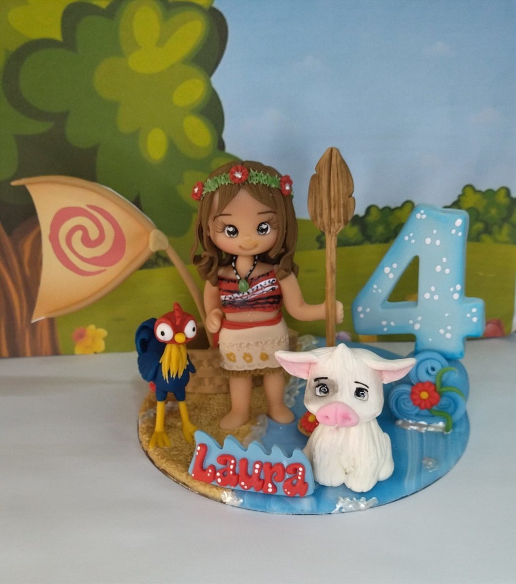 Topo de Bolo Moana - Imagem 2