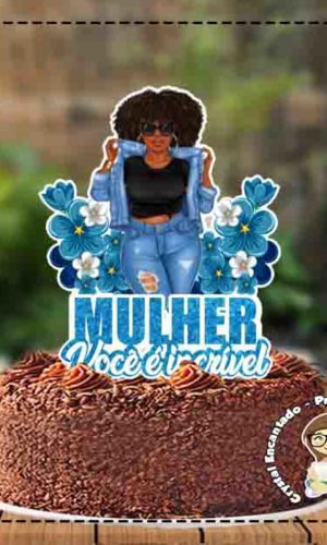 Topo De Bolo Mulher Incrivel - Ref 3863 Arquivo Digital