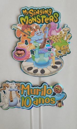 Topo de Bolo Monsters