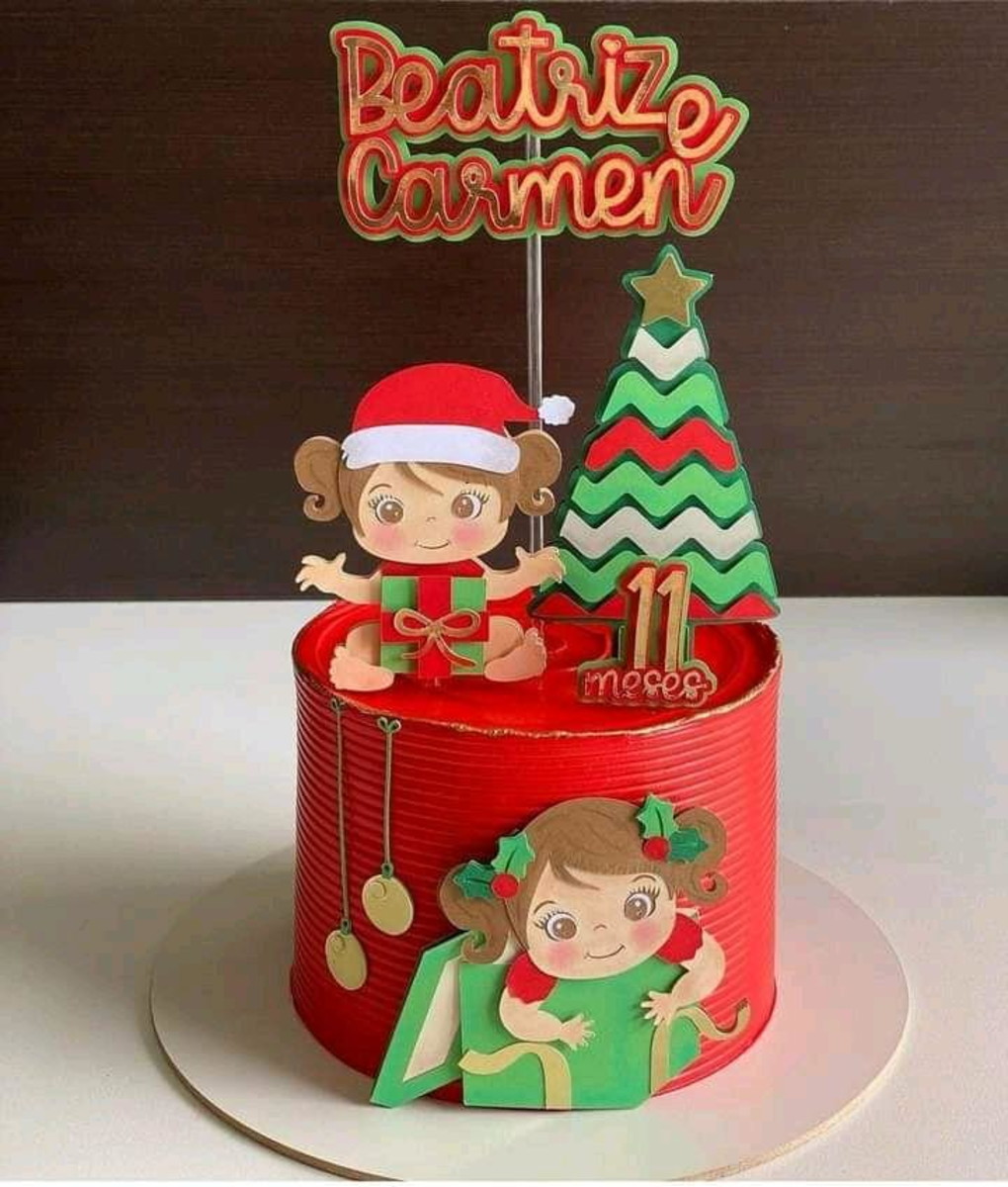 Topo natal menina presentes + 4 ARQUIVOS A SUA ESCOLHA