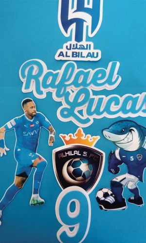 Topo de Bolo Neymar Al Hilal Futebol Arquivo de Corte