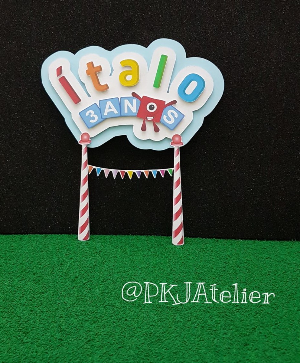 Topo de bolo Numberblocks - Imagem 2
