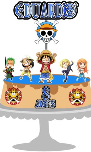 Topo de Bolo One Piece