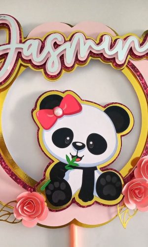 TOPO DE BOLO PANDA 3D-ARQUIVO DE RECORTE DIGITAL