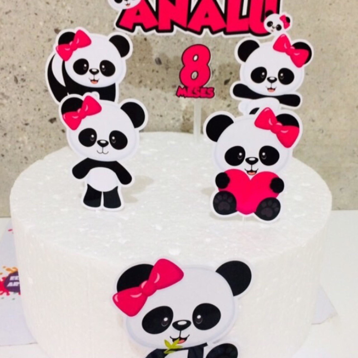 Topper de Bolo Panda (arquivo de Corte) 4 Por 10,00
