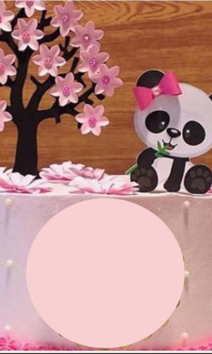 Arquivo de corte Topo de Bolo - Panda Rosa (STUDIO)