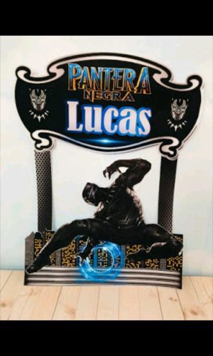 Topo de Bolo Pantera Negra +4 ARQUIVOS A SUA ESCOLHA
