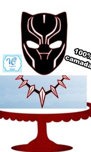 Topo de Bolo Pantera negra - Arquivo de corte