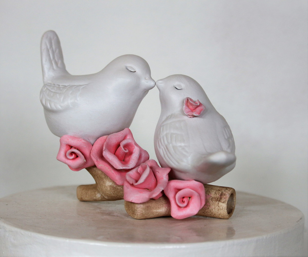 Topo de Bolo passarinhos, pombinhos para casamento - Imagem 2