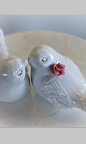 Topo de Bolo passarinhos, pombinhos para casamento