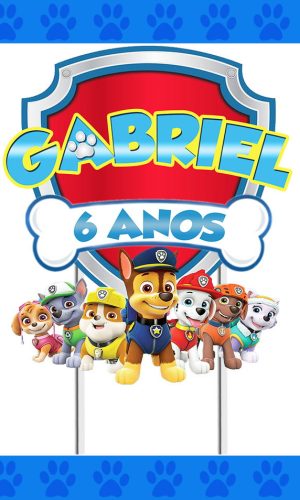 Topo de Bolo Patrulha Canina