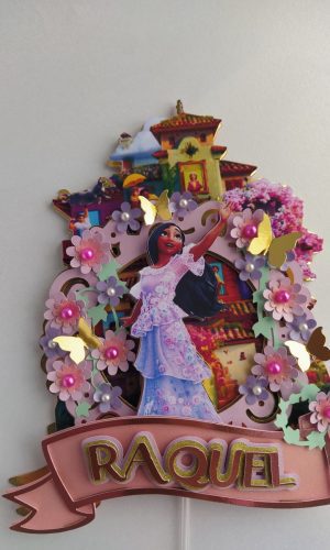 Topo De Bolo Personalizado Encanto Isabela