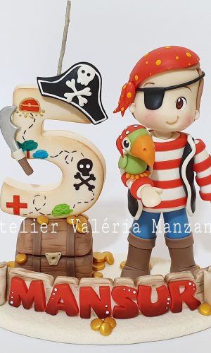 TOPO DE BOLO PIRATA PERSONALIZADO