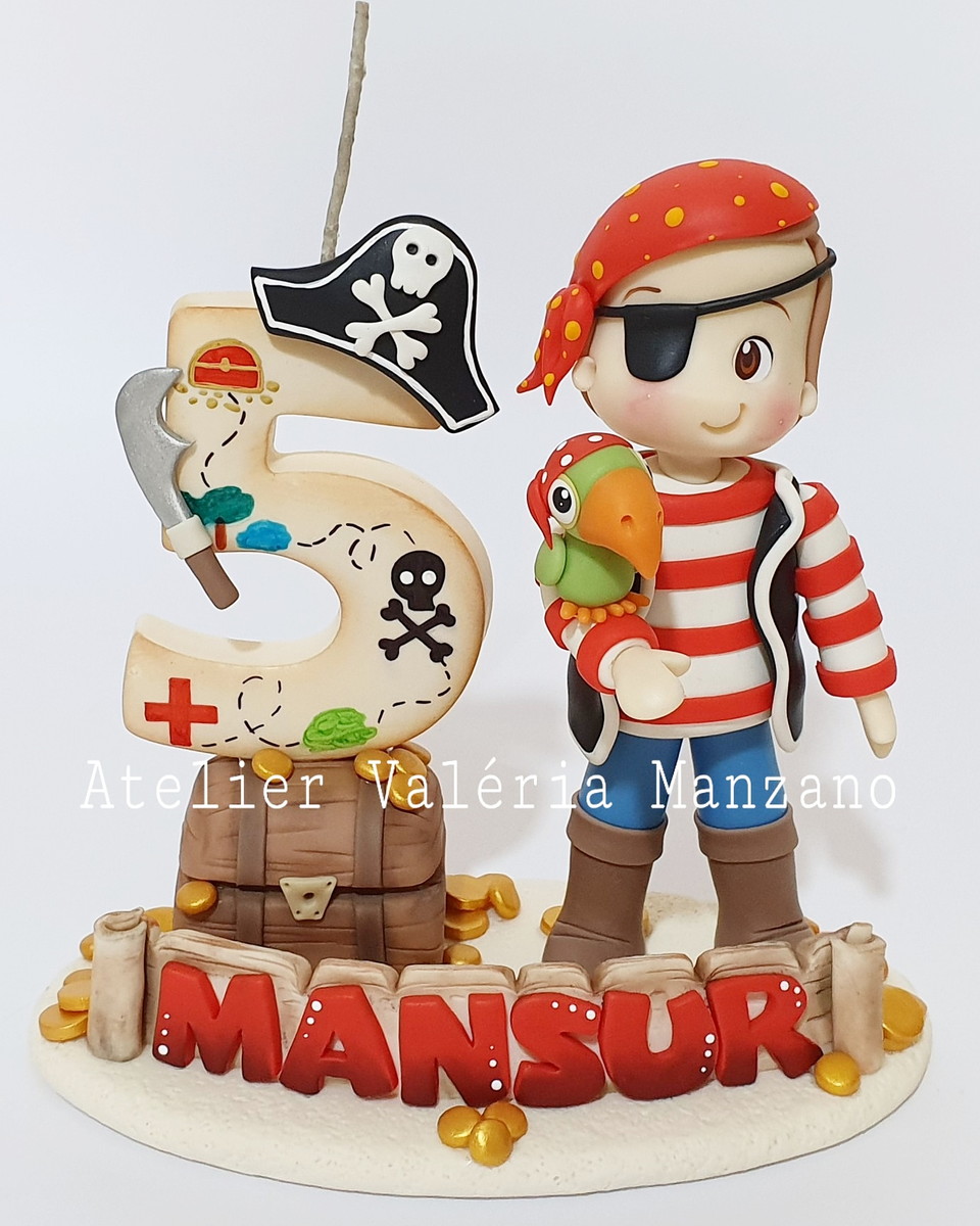 TOPO DE BOLO PIRATA PERSONALIZADO