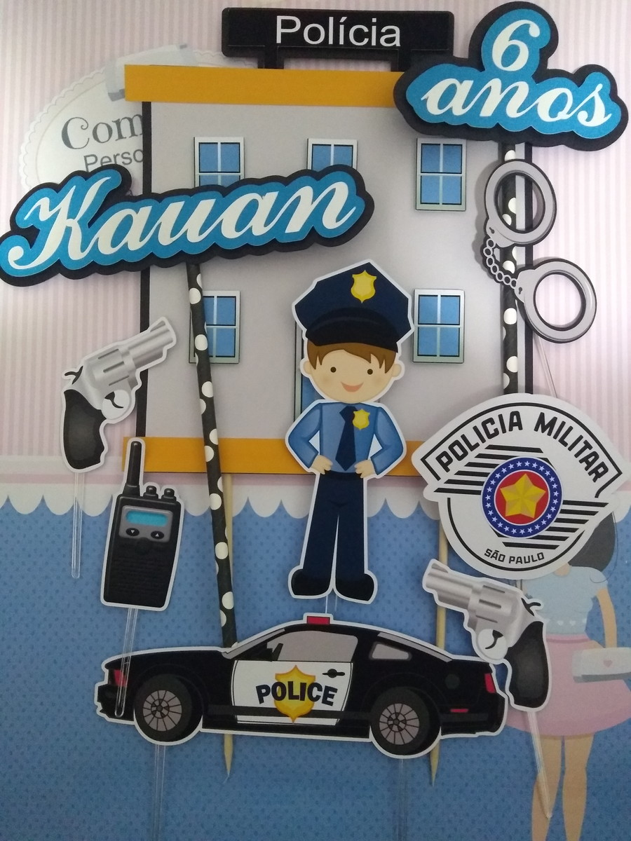 Topo de Bolo Policia