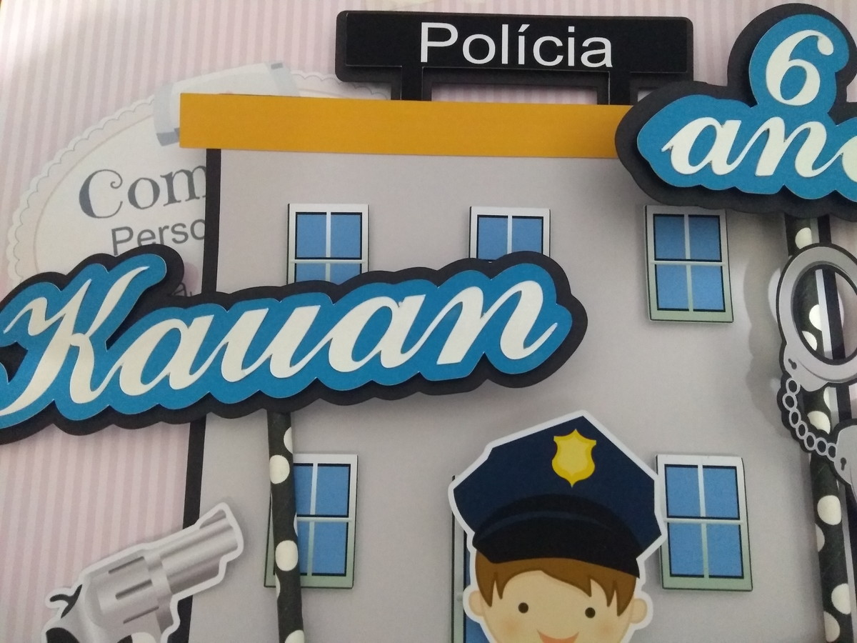 Topo de Bolo Policia - Imagem 3