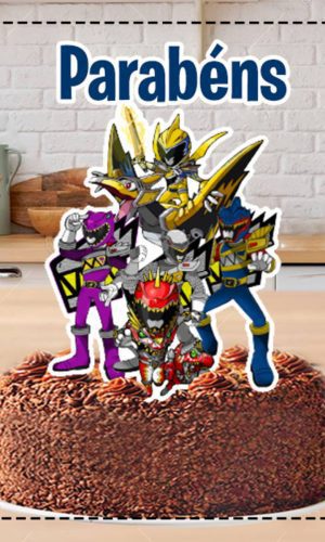 TOPO DE BOLO POWER RANGERS - ARQUIVO DIGITAL