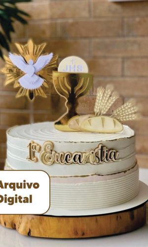 Topo de Bolo Primeira Eucaristia Arquivo de Corte