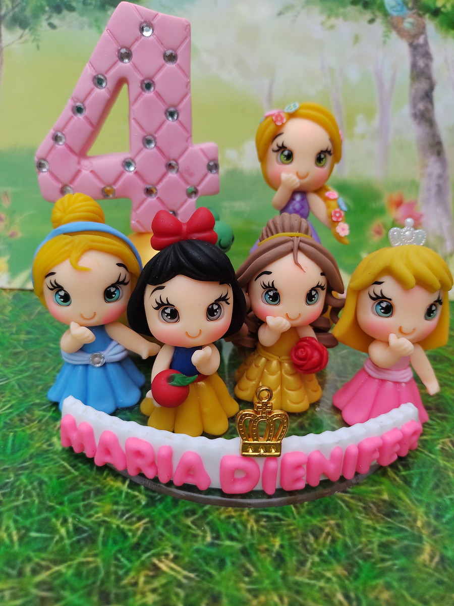 Topo de Bolo Princesas - Imagem 3