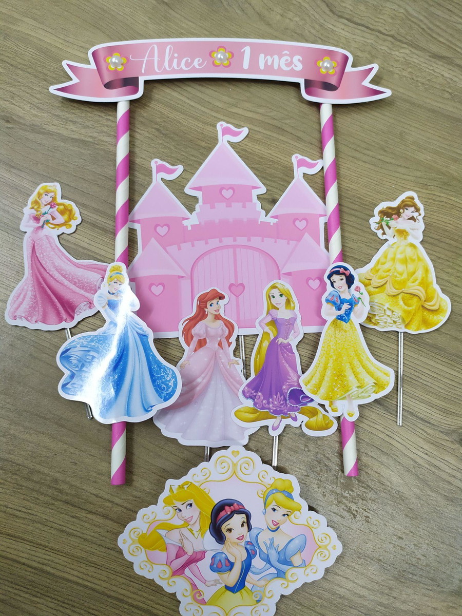 Topo de bolo Princesas - Imagem 2