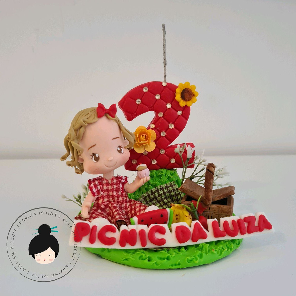 Topo de Bolo Picnic - Imagem 2