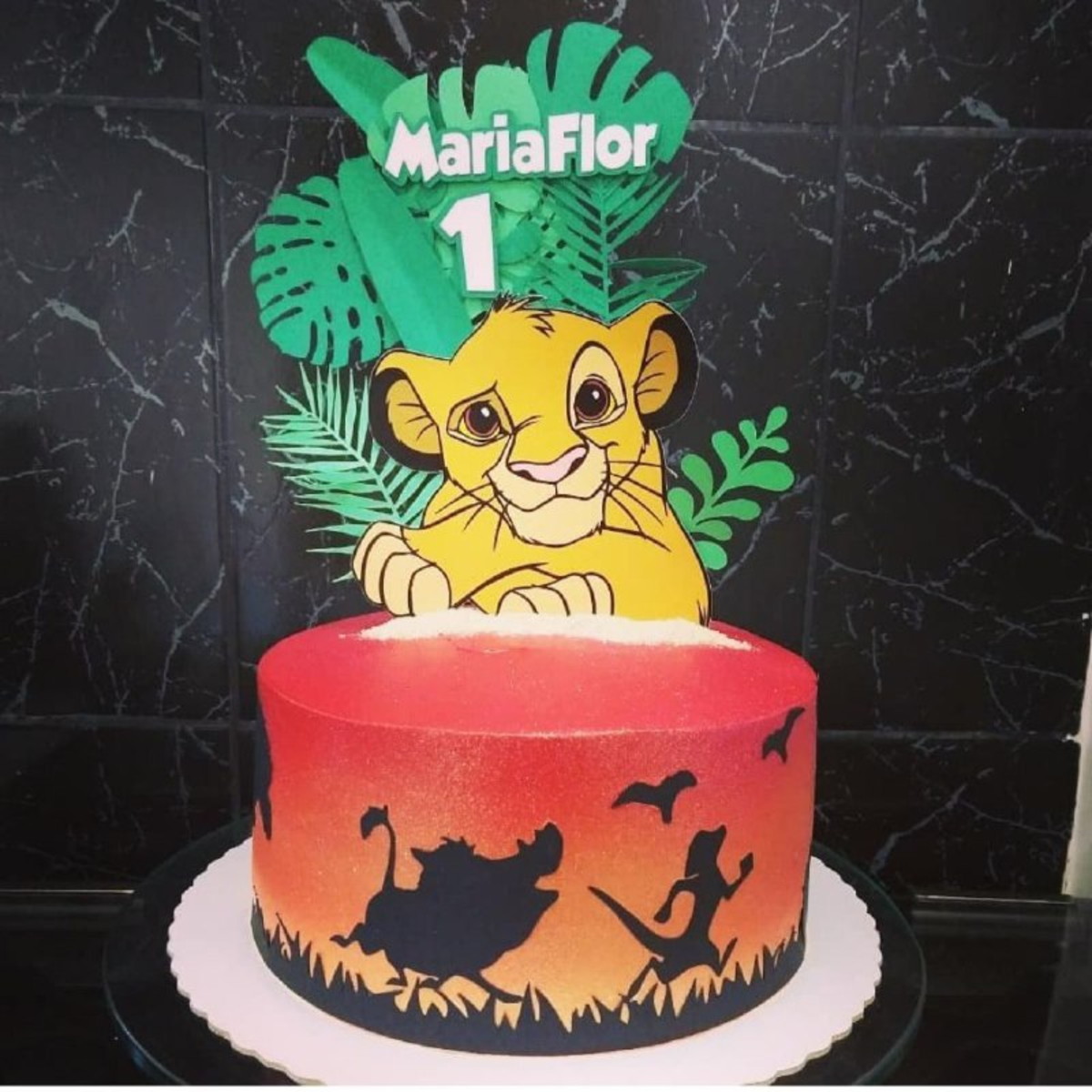 M69 - Arquivo Topo de bolo REI LEAO SIMBA -CAMADAS