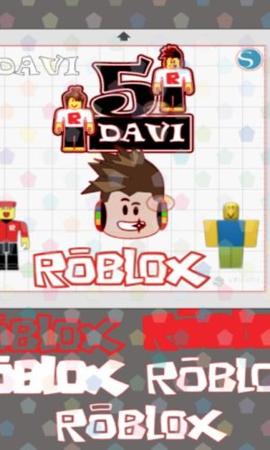Topo de Bolo ROBLOX - 1761 Arquivo DE CORTE