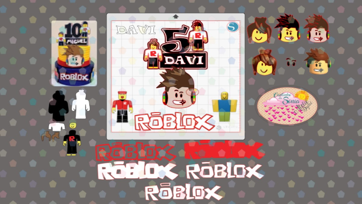 Topo de Bolo ROBLOX - 1761 Arquivo DE CORTE