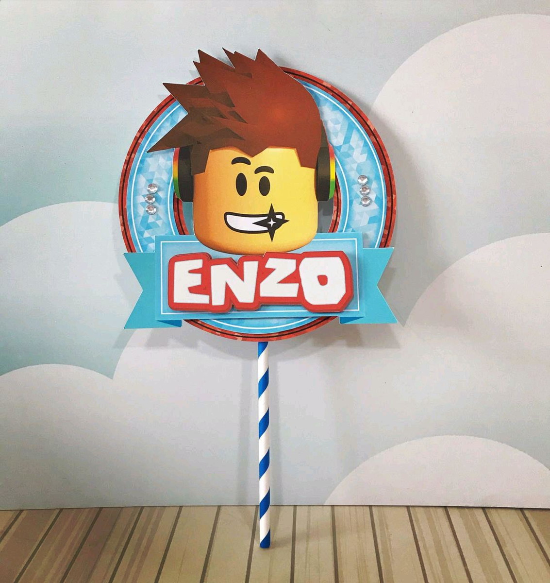 Topo de Bolo Roblox 4+ 4 Arquivos a Sua Escolha