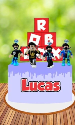 Topo de Bolo Roblox - Arquivo de Corte Studio/PDF