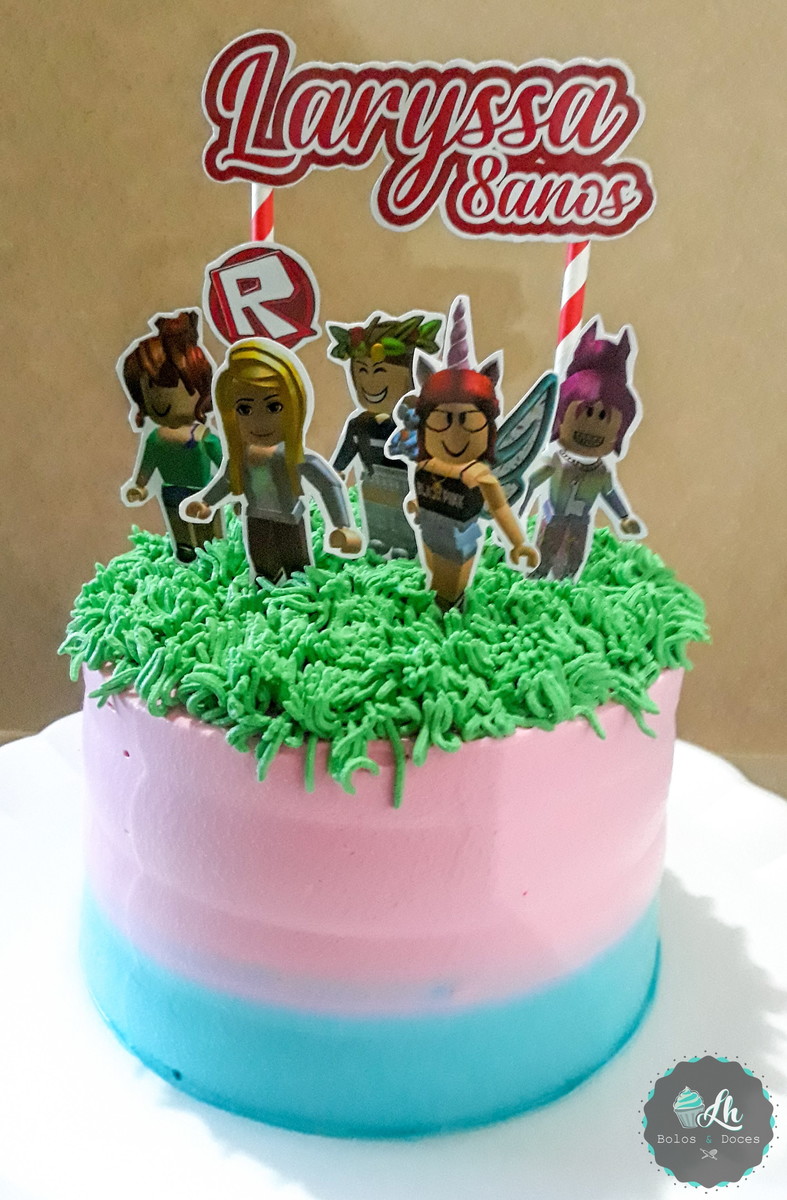 Arquivo de corte topo de bolo Roblox Menina #1 PDF/JPG - Imagem 2