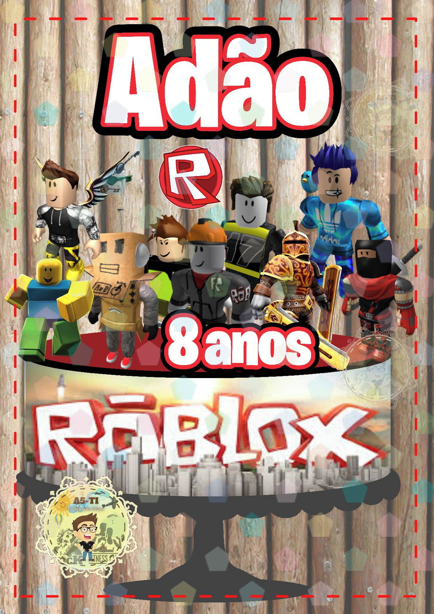 TOPO DE BOLO ROBLOX Ref: 1057 arquivo digital