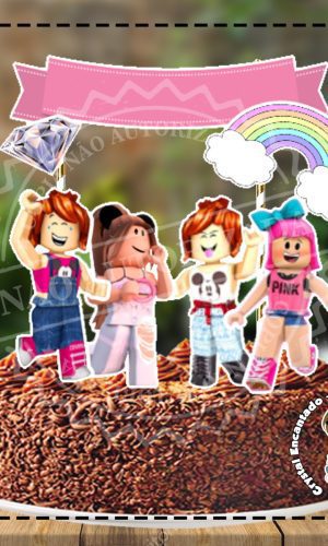 Topo de Bolo Roblox - Ref 2778 Arquivo Digital