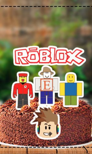 Topo de Bolo Roblox - Ref 3954 Arquivo Digital