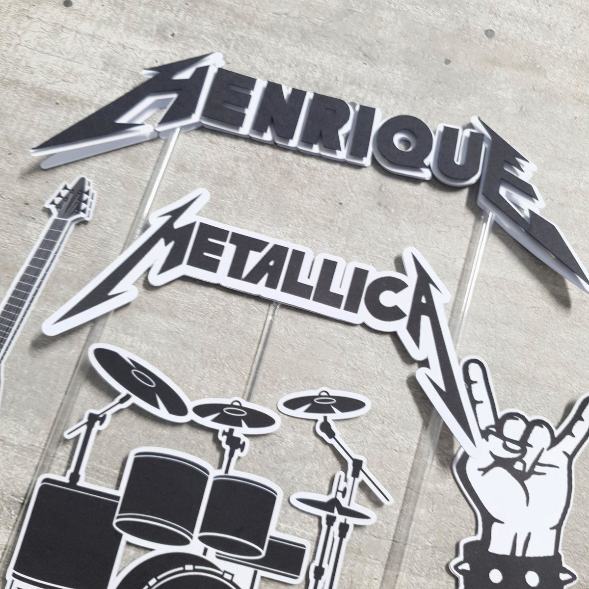 Topo De Bolo Rock - Imagem 3