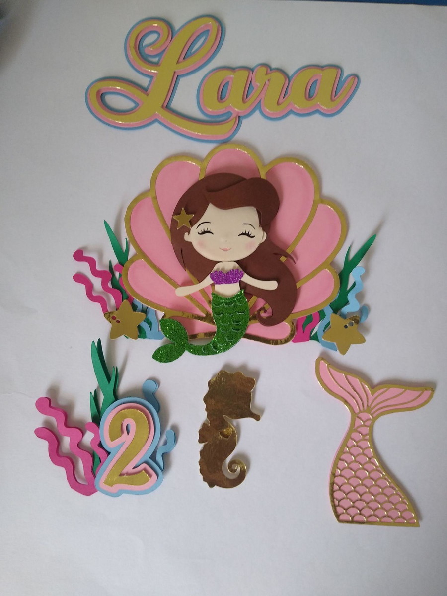 Topo De Bolo Sereia